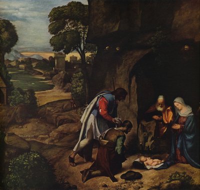 羊飼いの礼拝、1505-1510 作： Giorgione da Castelfranco
