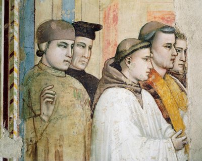 イタリア、フィレンツェ、聖十字架大聖堂、バルディ礼拝堂、聖フランシスコの死 作： Giotto (c.1266 1337)