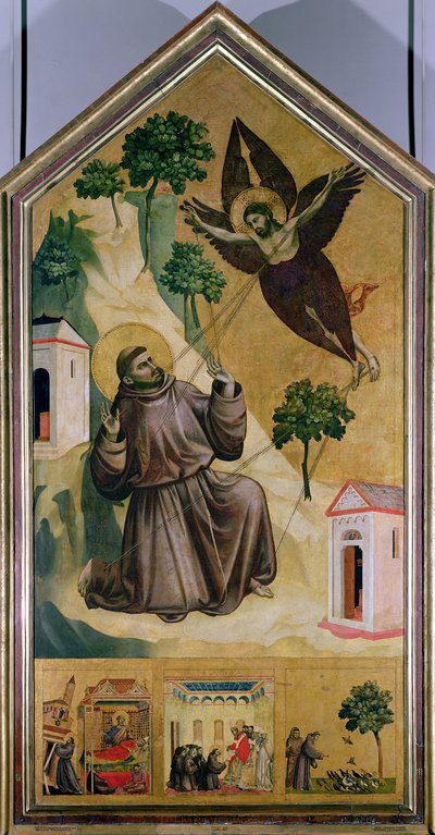 聖痕を受ける聖フランチェスコ、c.1295-1300（パネルのテンペラ） 作： Giotto (c.1266 1337)