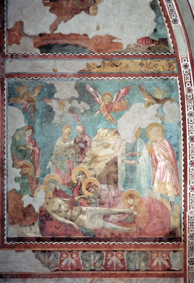 キリストの嘆き》1290-99年頃（フレスコ画） 作： Giotto (c.1266-1337)