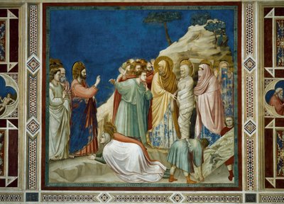 ラザロの復活」（ジョット作「キリストの生涯と受難」より詳細 作： Giotto (c.1266 1337)