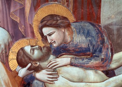 キリストの嘆き、処女のディテール（フレスコ画 作： Giotto (c.1266 1337)