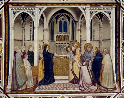 寺院でのプレゼンテーション（フレスコ画 作： Giotto (c.1266 1337)