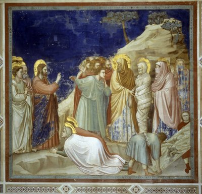 ラザロの蘇生」 1305年頃（フレスコ画 作： Giotto (c.1266 1337)