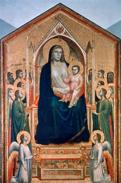 マドンナと子供が即位、c1300-1303 作： Giotto di Bondone