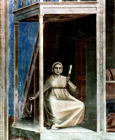 第3位 ヨアヒムの生涯の情景3.聖アンナへの受胎告知
 詳細 作： Giotto