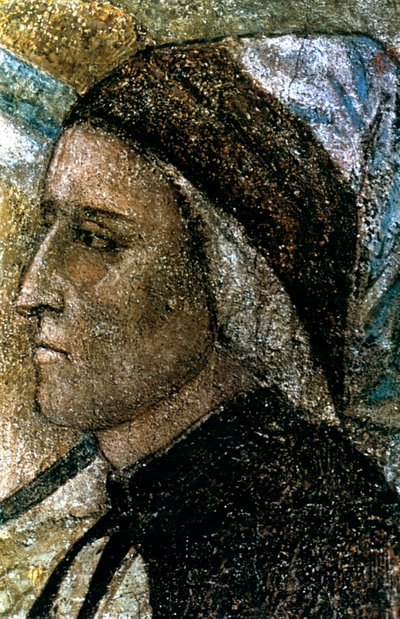 ダンテアリギエーリの肖像、c1287-1337 作： Giotto di Bondone