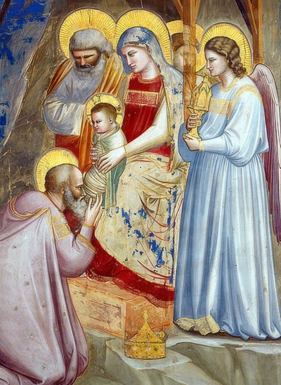 王の崇拝。詳細。 1305 作： Giotto di Bondone