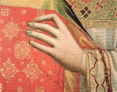聖ステパノの手（パネル上のテンペラ）（詳細）（66554-55も参照） 作： Giotto di Bondone