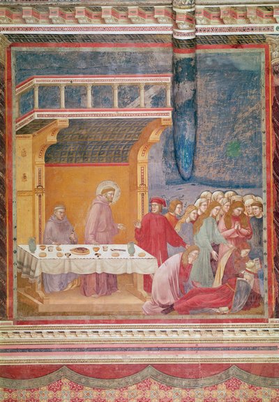 聖フランシスはセラノでの騎士の死を予測している、1297〜99年頃 作： Giotto di Bondone
