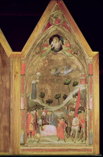 聖パウロの殉教、ステファネスキトリプティクの右側のパネル、c.1320（パネル上のテンペラ） 作： Giotto di Bondone