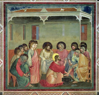 弟子の足を洗うキリスト、1305年頃（修復後）（65194も参照） 作： Giotto di Bondone