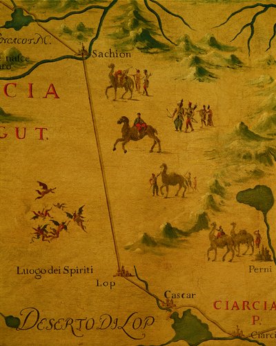 マルコ・ポーロが渡ったロップの砂漠と精霊と亡霊の故郷 作： Giovan Battista Ramusio