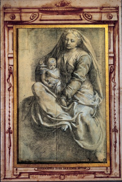 聖母子像 ラヴィス ジョヴァンニ・アントニオ・ドーシ（1533-1610）作 16世紀 日0.43x0.28 m パリ、ルーヴル美術館（Musee du Louvre 作： Giovanantonio Dosio