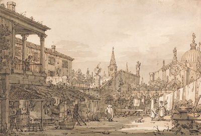ヴェネツィアの中庭のカプリッチョ 作： Giovanni Antonio Canal