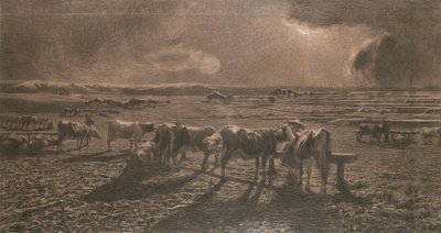 夕方（グレージング、アラスタンガ） 作： Giovanni Segantini