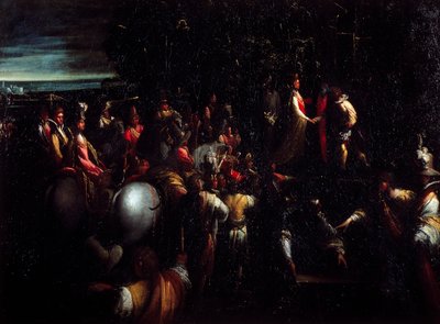 Kohtaus sadusta, Giovanni Andrea Donducci tunnetaan nimellä Maselletta (1575-1655), öljy kankaalle 作： Giovanni (1575 1655) Donducci