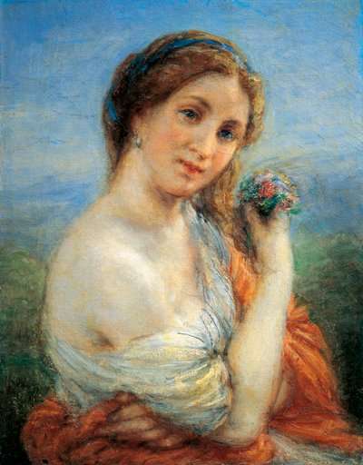 ジョヴァンニ・カルノヴァリ（ピッキオ）（1804-1874）の「フローラ」。 作： Giovanni Carnovali