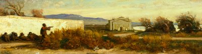ニノ・コスタ（1826-1903）ことジョヴァンニの作品で、寺院の近くにいるトルコ人。 作： Giovanni Costa
