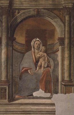 聖母子像（フレスコ画 作： Giovanni Buonconsiglio