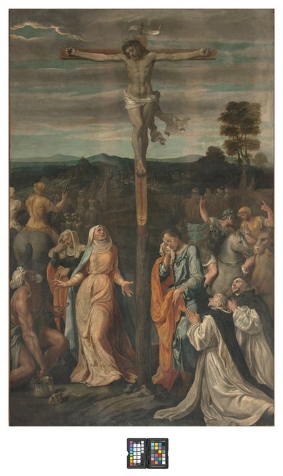 磔刑（フレスコ画をボードに転写したもの 作： Giovanni (fl.1537 d.c.1570) Fratino