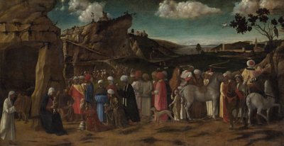 王家の礼拝」1475-80年頃（油彩・キャンバス 作： Giovanni (workshop of) Bellini