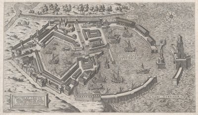 ローマの素晴らしさの鏡: ローマ港、1581., 1581. 作： Giovanni Ambrogio Brambilla