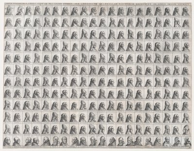 ローマの素晴らしさの鏡: キリストから ... までの教皇の小さな肖像画、16 世紀後半。 作： Giovanni Ambrogio Brambilla