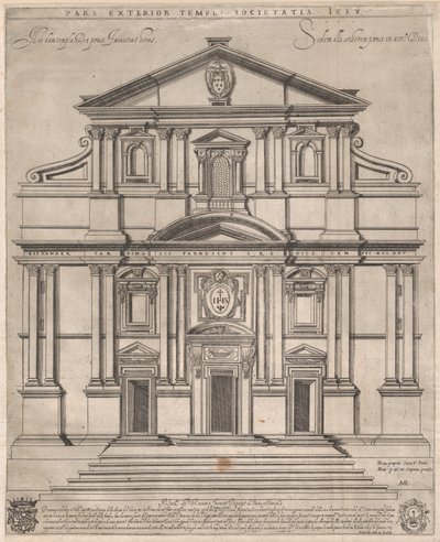 ジェズ、ローマ、「スペキュラム ロマネ マグニフィセンティアエ:」より、1589., 1589. 作： Giovanni Ambrogio Brambilla