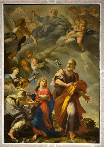 子供イエスと聖ヨセフ 作： Giovanni Andrea Carlone