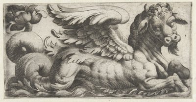 あごひげのある翼のある海の雄牛 海の怪物とフリーズ (シリーズ タイトル) 作： Giovanni Andrea Maglioli