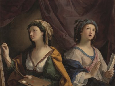 絵画と音楽の寓意（油彩・キャンバス） 作： Giovanni Andrea Sirani