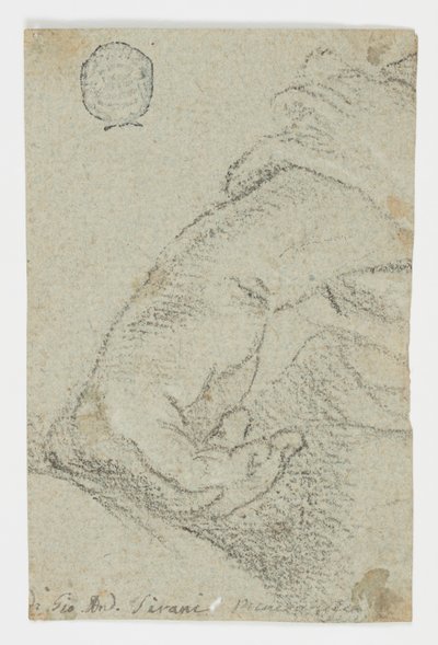 デッサン、習作：傾いた姿勢の左手 1650年頃 作： Giovanni Andrea Sirani