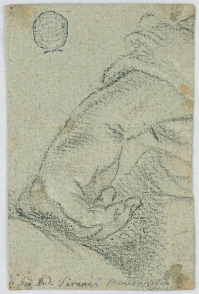 デッサン、習作：傾いた姿勢の左手 1650年頃 作： Giovanni Andrea Sirani