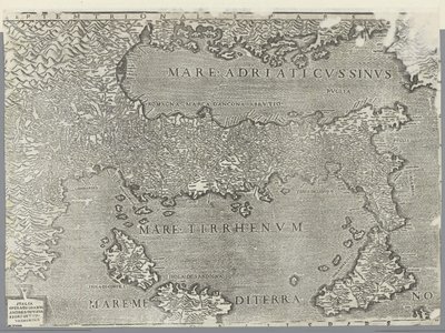 イタリアの地図 作： Giovanni Andrea Vavassore