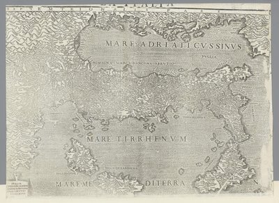 イタリアの地図 作： Giovanni Andrea Vavassore