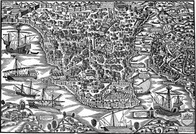 コンスタンティノープル、16 世紀半ば 作： Giovanni Andrea Vavassori