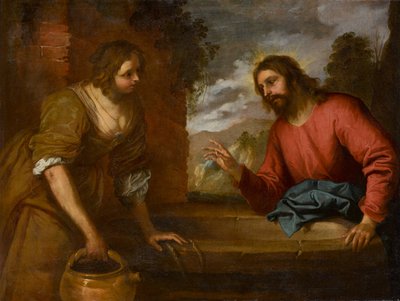 キリストとサマリアの女、1635年頃（キャンバスに油彩） 作： Giovanni Andrea di Ferrari