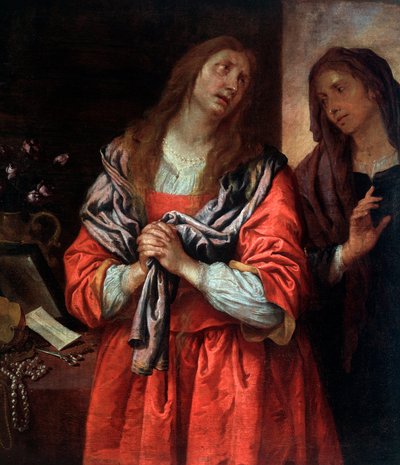 マリアとマルタ」（絵画、1640年頃 作： Giovanni Andrea di Ferrari