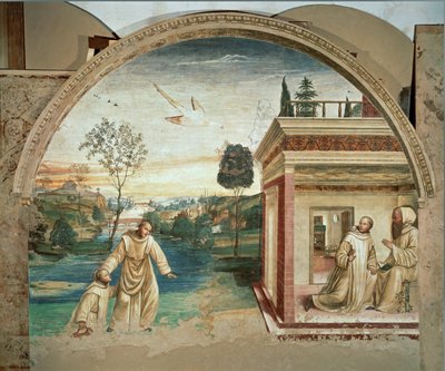 1497年、シニョレッリは『聖人の生涯』を描き始める。 作： Giovanni Antonio Bazzi Sodoma