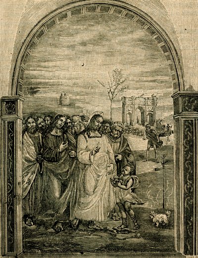 Multiplicação de pães e peixes, afresco de Sodoma (1477-1549), refeitório de Sant