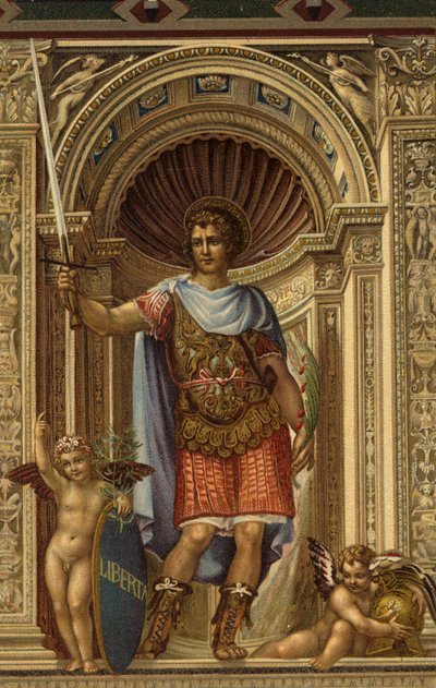 聖ヴィクトル、イタリア、シエナ、パラッツォコムナーレでIl Sodomaによる絵画 作： Giovanni Antonio Bazzi after Sodoma
