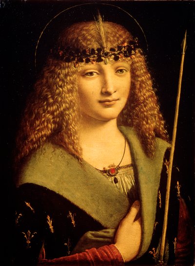 聖セバスチャンc1500としての若者の肖像 作： Giovanni Antonio Boltraffio