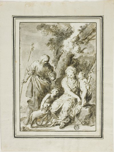 聖家族と洗礼者聖ヨハネ 作： Giovanni Antonio Burrini