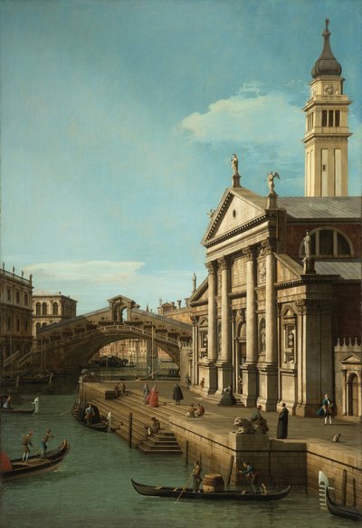 カプリッチョ：リアルト橋とサンジョルジョマッジョーレ教会、1750年頃 作： Giovanni Antonio Canal