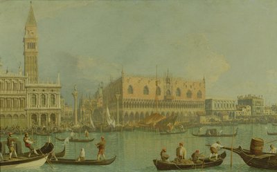 ドゥカーレ宮殿とピアツェッタサンマルコ、1755年頃 作： Giovanni Antonio Canal