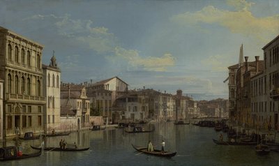 ヴェネツィアの大運河、パラッツォフランジーニからカンポサンマルクオーラまで、1738年頃 作： Giovanni Antonio Canal