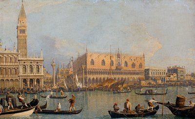 1755年以前のヴェネツィアのドージェ宮殿の眺め 作： Giovanni Antonio Canal