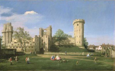 ウォリック城、中庭からイーストフロント、1752 作： Giovanni Antonio Canal