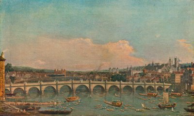 ウェストミンスターブリッジ、c1746 作： Giovanni Antonio Canal